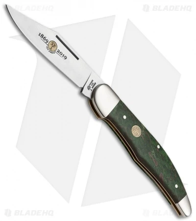 Boker 20-20 150th Anniversary Series Pocket Knife 5.25" Green Wood 116014