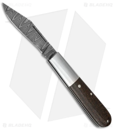 Boker Barlow Sherman Damast Slip Joint Knife Green Micarta (2.5" Damascus)