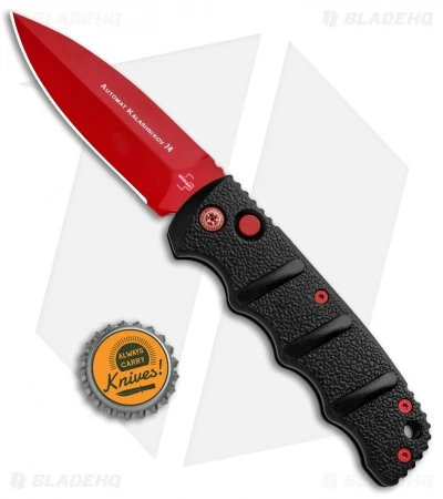 Boker Black Widow Kalashnikov Dagger Automatic Knife (3.25" Red D2) - Image 5