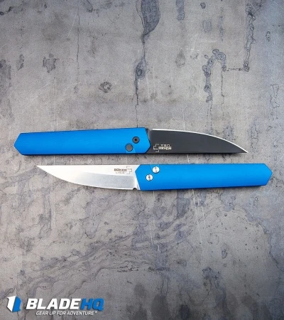 Boker Burnley Kwaiken Automatic Knife Blue (3.5" Stonewash) 06EX299SOI Pro-Tech - Image 5