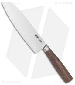 Boker Core 6.5" Santoku Fluted/Hollow Edge Kitchen Knife Walnut Wood