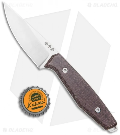 Boker Daily Knives AK1 Drop Point Fixed Blade Knife Brown Micarta (3" Satin) - Image 4