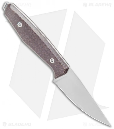 Boker Daily Knives AK1 Drop Point Fixed Blade Knife Brown Micarta (3" Satin) - Image 2