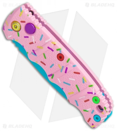 Boker Mini Dessert Warrior Kalashnikov Dagger Automatic Knife (2.5" Blue) Donut - Image 2