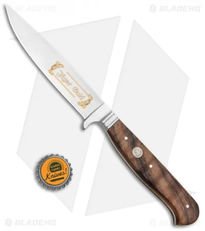 Boker Jager Gold Nicker 11 Fixed Blade Knife Walnut Wood (4.4" Satin) 121534 - Image 4