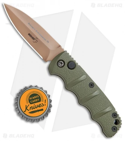 Boker Mini Kalashnikov Desert Warrior Automatic Knife Dagger (2.5" Copper D2) - Image 4