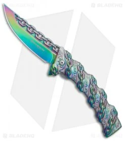 Boker Magnum Chained Rainbow Spring Assisted Knife (3.375" Spectrum) 01MB635