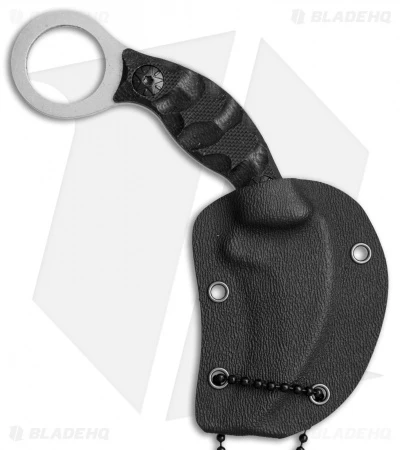 Boker Magnum Neck Bit Karambit Fixed Blade Knife Black G-10 (2" Stonewash) - Image 3