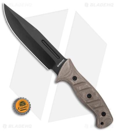 Boker Magnum Warrior Fixed Blade Knife Desert Micarta (6.75" Black) - Image 4
