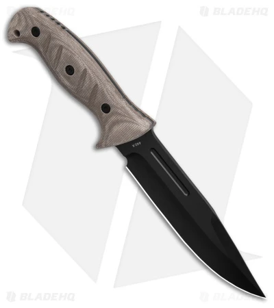 Boker Magnum Warrior Fixed Blade Knife Desert Micarta (6.75" Black) - Image 2