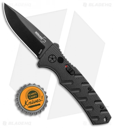 Boker Mini Strike Automatic Knife Black Aluminum (2.6" Black D2) - Image 4