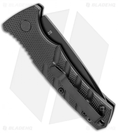 Boker Mini Strike Automatic Knife Black Aluminum (2.6" Black D2) - Image 3