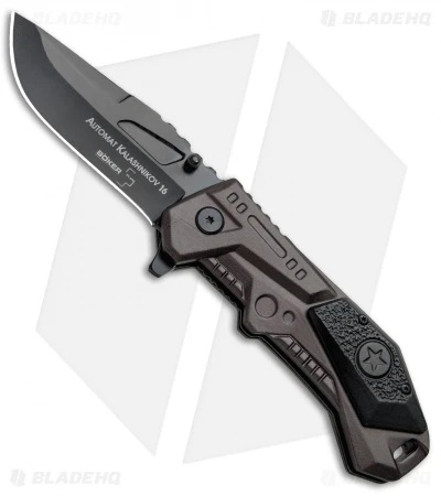 Boker Plus AK-16 Kalashnikov Liner Lock Knife (3.5" Black) 01KAL16