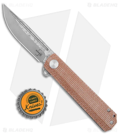 Boker Plus Cataclyst Frame Lock Knife Brown Micarta (3" Damascus) - Image 4