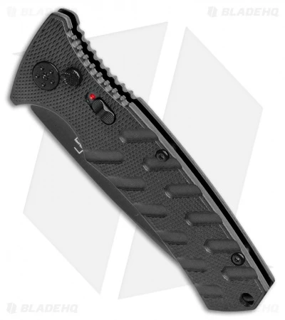 Boker Plus Strike Drop Point Automatic Knife (3.25" Black D2) - Image 2