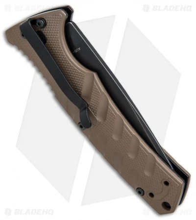 Boker Plus Strike Tanto Automatic Coyote Brown (3.25" Black SW Serr) 01BO425N - Image 2