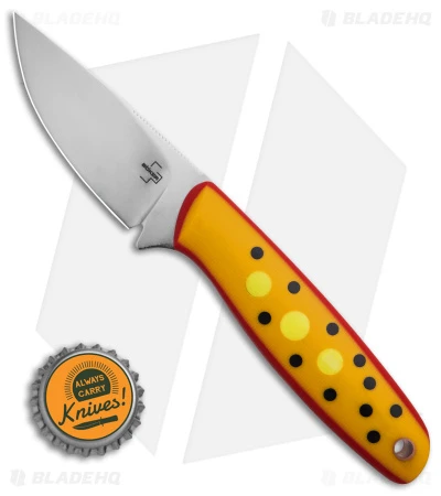 Boker Plus The Brook Yellow Trout Fixed Blade Knife Yellow G-10 (2.8" Satin) - Image 4