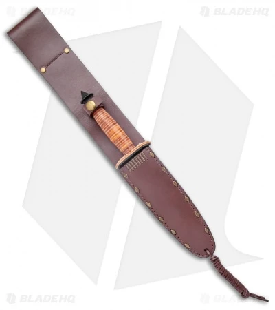 Boker Plus V-42 Devil's Brigade Fixed Blade Knife Leather (7" Black) 02BO1942 - Image 3