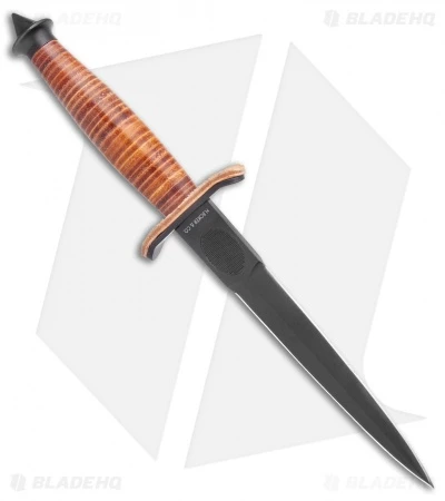 Boker Plus V-42 Devil's Brigade Fixed Blade Knife Leather (7" Black) 02BO1942 - Image 2