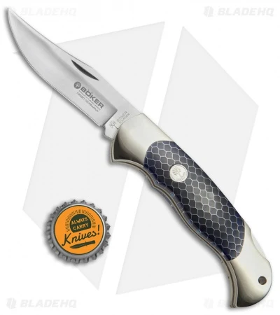 Boker Scout Lockback Knife Blue Honeycomb (3.125" Satin) 112503 - Image 4