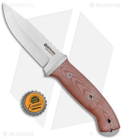 Boker T3 Fixed Blade Knife Brown Micarta (4.25" Satin) - Image 4