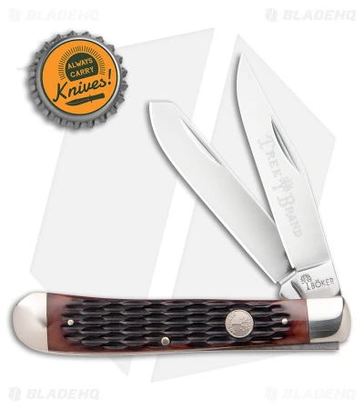 Boker Trapper Traditional Pocket Knife Jigged Brown Bone (Polished D2) - Image 4