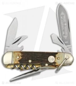 Boker Camp Knife 2.50" Brown Stag 110182HH