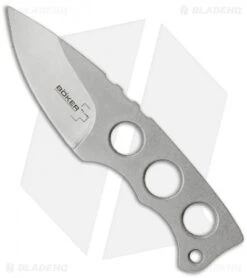 Boker Plus Mega Mini Fixed Blade Neck Knife (2" Stonewash) 02BO258