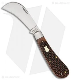 Boker Plus Hawkbill Slip Joint Pocket Knife 4" Brown Bone 01BO207