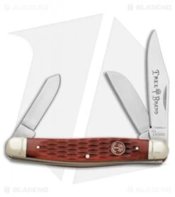 Boker Red Shield Stockman Pocket Knife 4" Red Jigged Bone BK110753